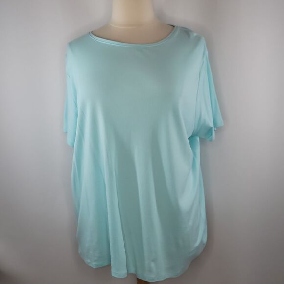 Croft & Barrow Mint Green Classic Tee Top - Picture 1 of 11